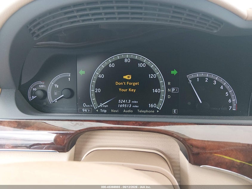 2012 Mercedes-benz S-klasse VIN WDDNG7DB0CA469700 IAAI salvage auction — FRONT END, Salvage (Texas), sold $1,150 on 2026-08-18 (photo 7)