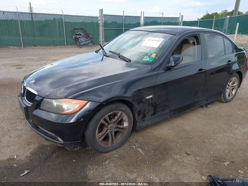 2008 BMW 3er VIN WBAVA335X8KX88584 IAAI salvage auction — FRONT END, Clear (Virginia), sold $25 on 2026-07-30 (photo 2)