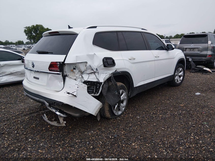 2019 Volkswagen Atlas VIN 1V2LR2CA6KC533635 IAAI salvage auction — REAR END, Salvage Title, sold $3,400 on 2026-08-01 (photo 4)