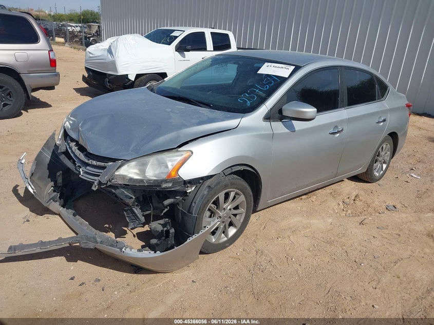 2014 Nissan Sentra VIN 3N1AB7AP9EY237654 IAAI salvage auction — FRONT END, Salvage (Arizona), sold $650 on 2026-07-09 (photo 2)