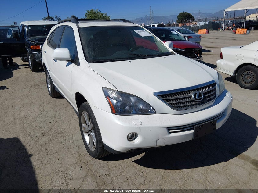 2008 Lexus Rx 400h VIN JTJGW31U182850555 IAAI salvage auction — LEFT REAR, Salvage (California), sold $1,500 on 2026-07-29 (photo 1)