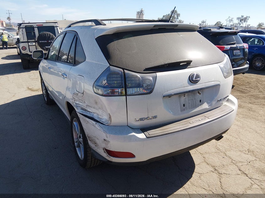 2008 Lexus Rx 400h VIN JTJGW31U182850555 IAAI salvage auction — LEFT REAR, Salvage (California), sold $1,500 on 2026-07-29 (photo 3)