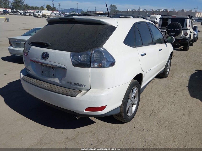 2008 Lexus Rx 400h VIN JTJGW31U182850555 IAAI salvage auction — LEFT REAR, Salvage (California), sold $1,500 on 2026-07-29 (photo 4)