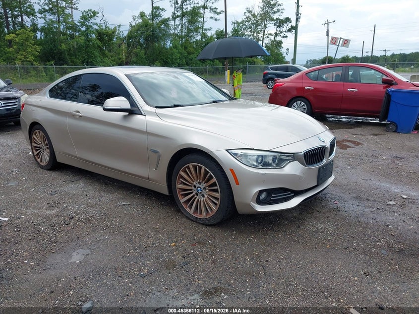 2015 BMW 4er VIN WBA3N9C56FK246331 IAAI salvage auction — WATER/FLOOD, Rebuildable (Florida), sold $300 on 2026-07-28 (photo 1)