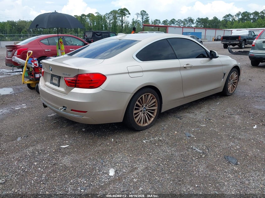 2015 BMW 4er VIN WBA3N9C56FK246331 IAAI salvage auction — WATER/FLOOD, Rebuildable (Florida), sold $300 on 2026-07-28 (photo 4)