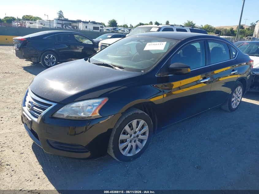 2014 Nissan Sentra VIN 3N1AB7AP3EY215391 IAAI salvage auction — NORMAL WEAR, Clear - Dealer Only (California), sold $600 on 2026-07-09 (photo 2)