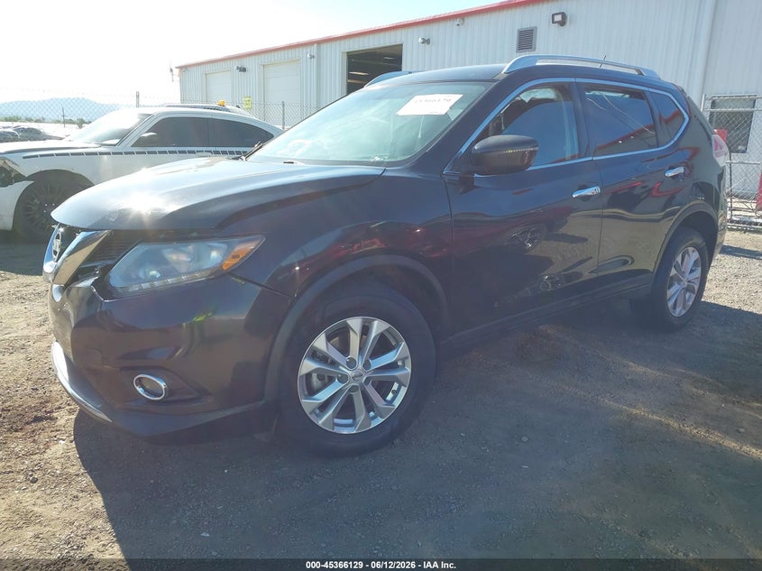 2016 Nissan Rogue VIN KNMAT2MV9GP642747 IAAI salvage auction — RIGHT FRONT, Bill Of Sale (Washington), sold $375 on 2026-07-14 (photo 2)