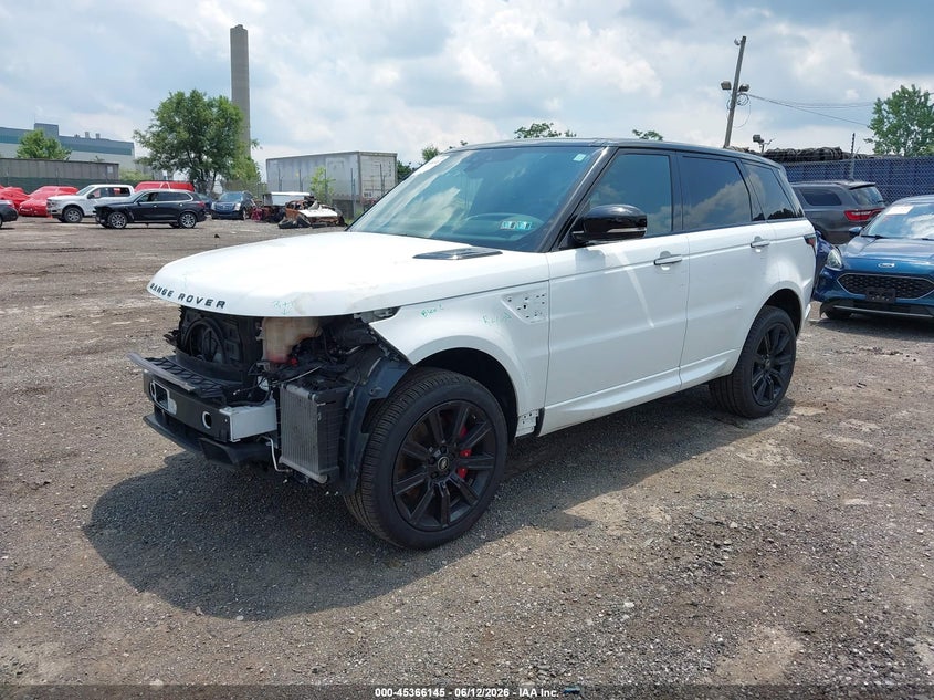 2021 Land rover Range rover sport VIN SALWS2RU8MA761924 IAAI salvage auction — FRONT END, Salvage (Pennsylvania), sold $15,800 on 2026-07-31 (photo 2)