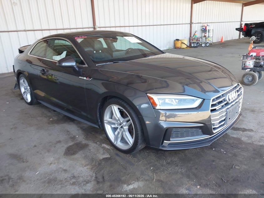2018 Audi A5 VIN WAUTNAF54JA004066 IAAI salvage auction — REAR END, Salvage (California), sold $5,400 on 2026-07-09 (photo 1)