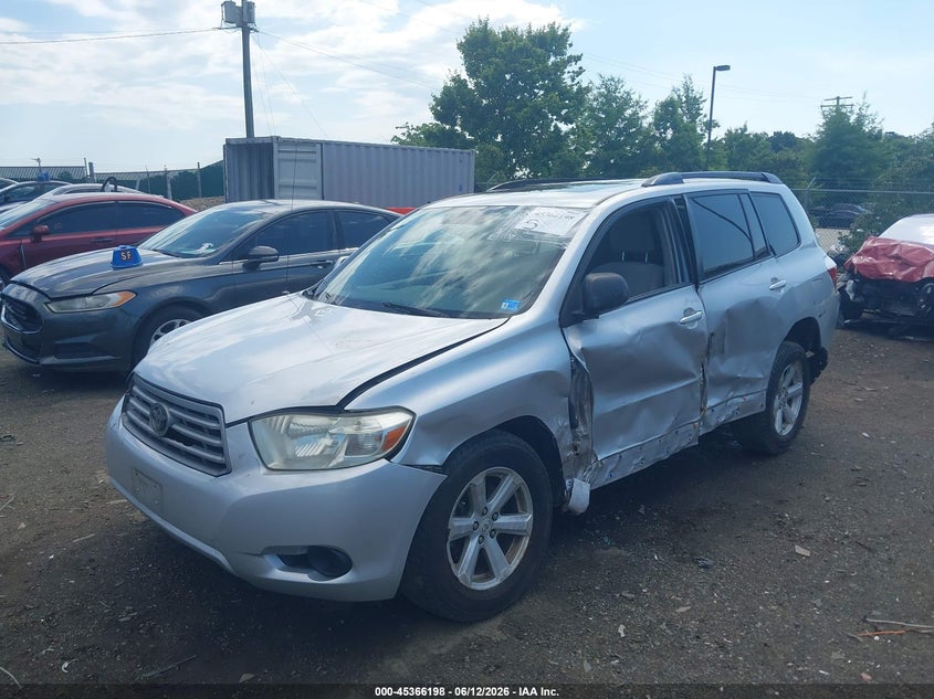 2009 Toyota Highlander VIN JTEES41A592117763 IAAI salvage auction — LEFT SIDE, Clear (Virginia), sold $1,325 on 2026-07-13 (photo 2)