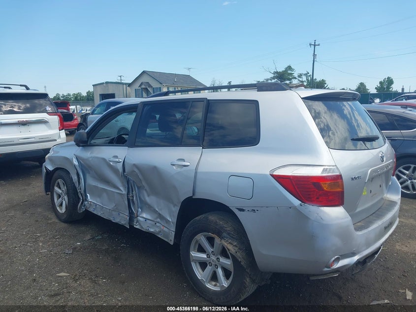 2009 Toyota Highlander VIN JTEES41A592117763 IAAI salvage auction — LEFT SIDE, Clear (Virginia), sold $1,325 on 2026-07-13 (photo 3)
