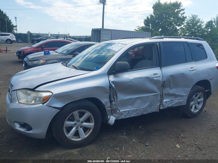 2009 Toyota Highlander VIN JTEES41A592117763 IAAI salvage auction — LEFT SIDE, Clear (Virginia), sold $1,325 on 2026-07-13 (photo 6)