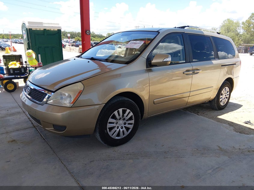 2011 Kia SEDONA VIN KNDMG4C79B6405044 IAAI salvage auction — RIGHT FRONT, Rebuildable (Florida), sold $425 on 2026-07-10 (photo 2)
