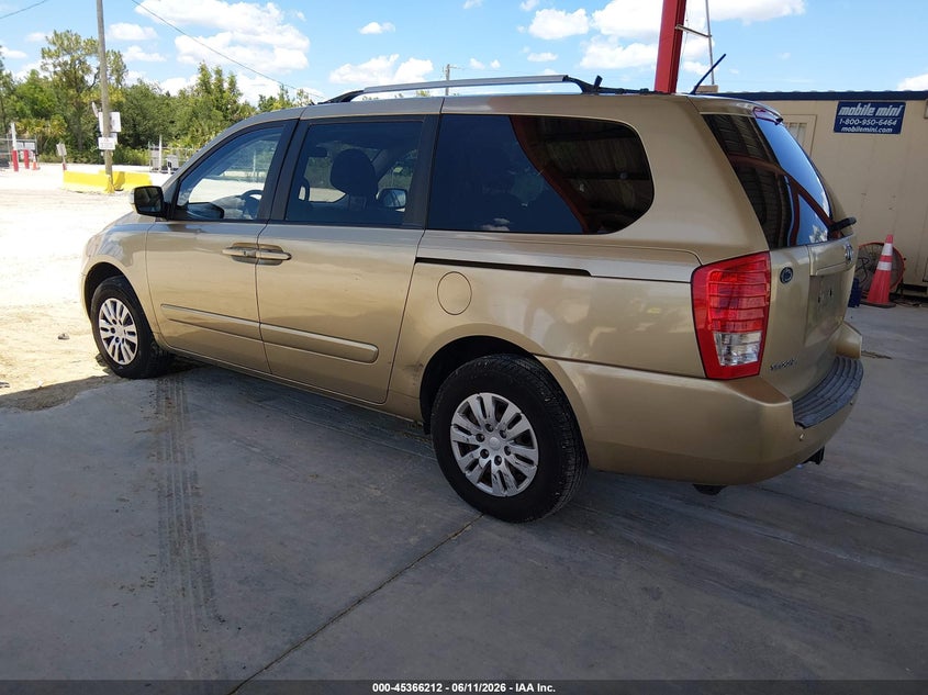 2011 Kia SEDONA VIN KNDMG4C79B6405044 IAAI salvage auction — RIGHT FRONT, Rebuildable (Florida), sold $425 on 2026-07-10 (photo 3)