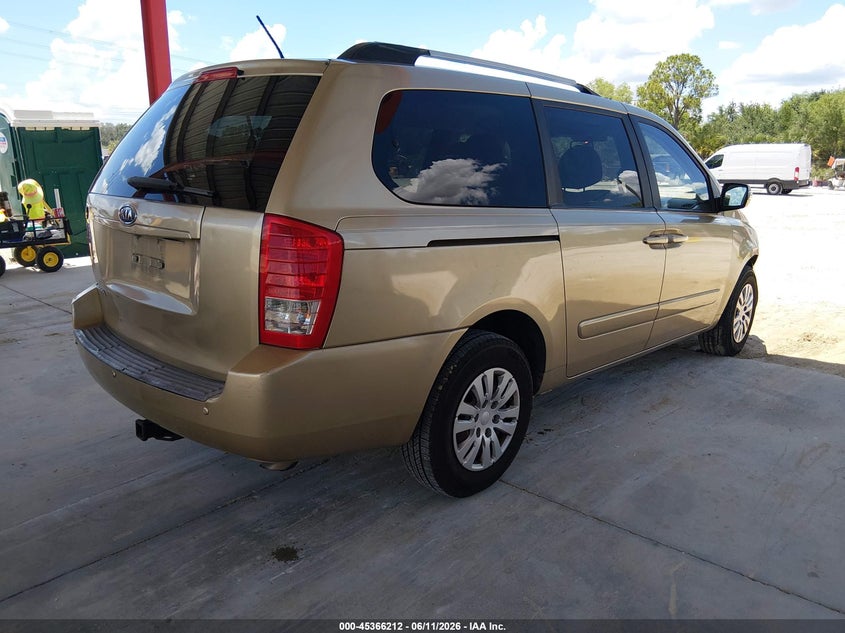 2011 Kia SEDONA VIN KNDMG4C79B6405044 IAAI salvage auction — RIGHT FRONT, Rebuildable (Florida), sold $425 on 2026-07-10 (photo 4)