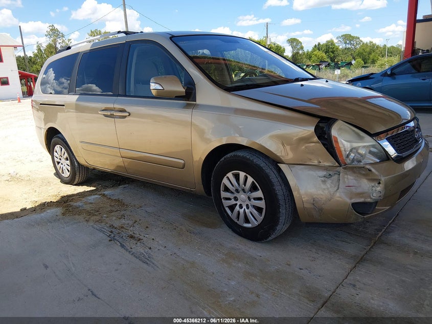2011 Kia SEDONA VIN KNDMG4C79B6405044 IAAI salvage auction — RIGHT FRONT, Rebuildable (Florida), sold $425 on 2026-07-10 (photo 6)