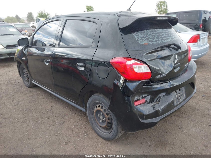 2017 Mitsubishi Mirage VIN ML32A3HJXHH016971 IAAI salvage auction — FRONT END, Salvage Title, sold $375 on 2026-07-14 (photo 3)