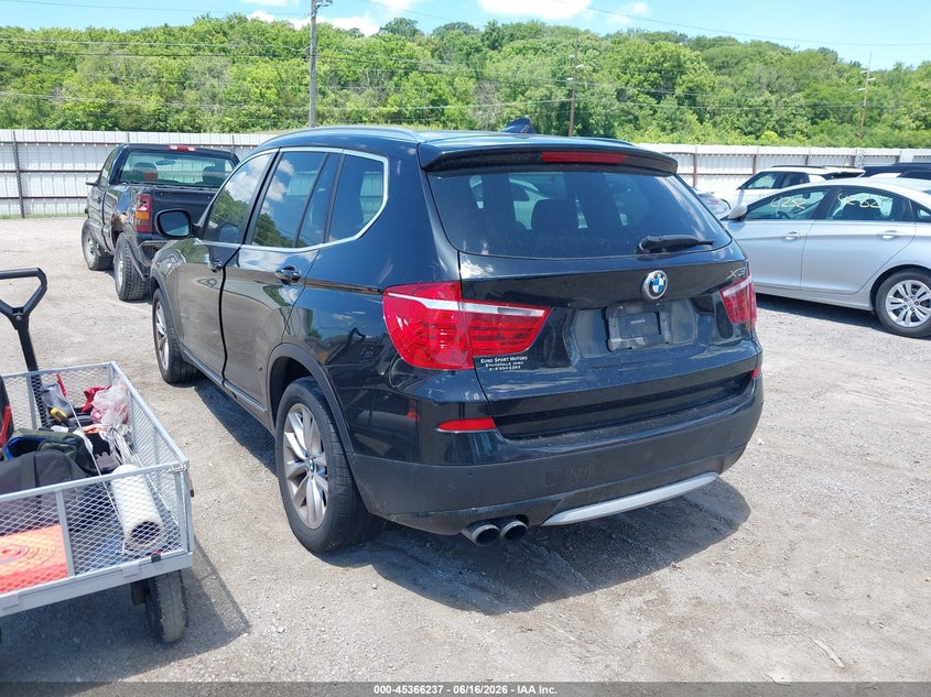 2013 BMW X3 VIN 5UXWX9C58D0A27763 IAAI salvage auction — NORMAL WEAR, Regular Certificate (Iowa), sold $500 on 2026-07-13 (photo 3)