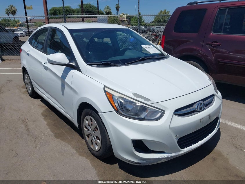 2016 Hyundai Accent VIN KMHCT4AE7GU043111 IAAI salvage auction — NORMAL WEAR, App For Dup Clear (California), sold $725 on 2026-07-14 (photo 1)