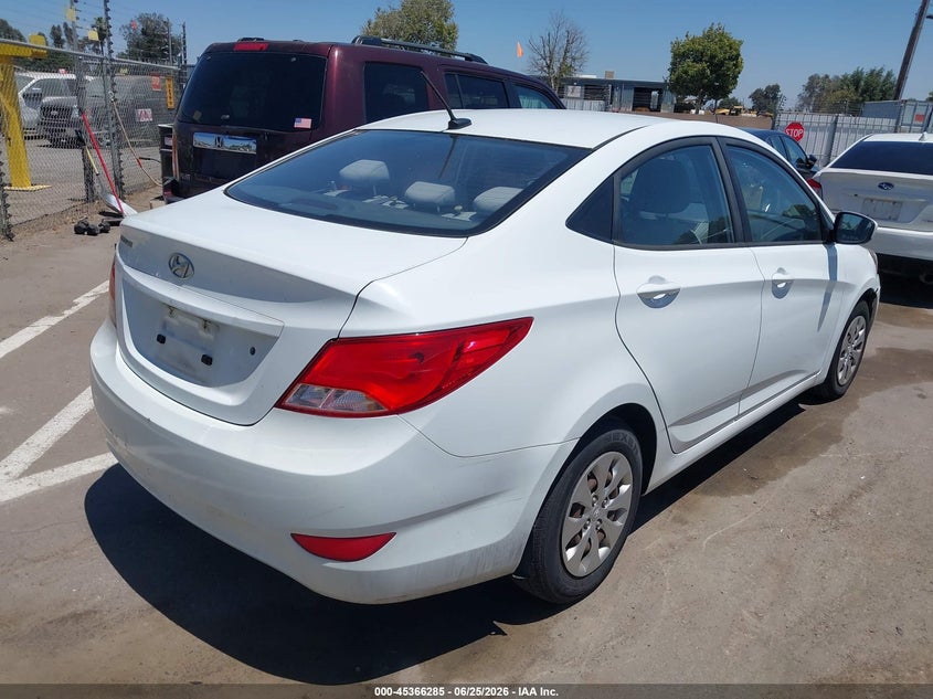 2016 Hyundai Accent VIN KMHCT4AE7GU043111 IAAI salvage auction — NORMAL WEAR, App For Dup Clear (California), sold $725 on 2026-07-14 (photo 4)