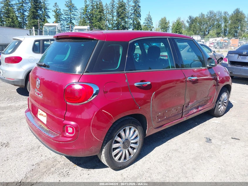 2014 Fiat 500l VIN ZFBCFABH9EZ015512 IAAI salvage auction — RIGHT SIDE, Bill Of Sale (Washington), sold $1,200 on 2026-07-08 (photo 4)