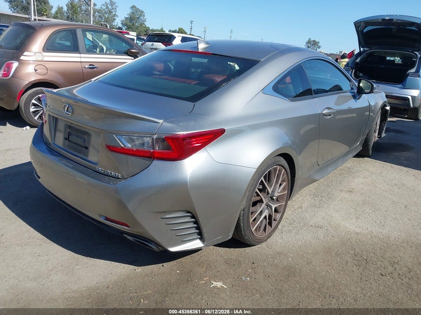 2016 Lexus Rc VIN JTHHA5BC4G5003550 IAAI salvage auction — LEFT FRONT, Salvage (California), sold $3,450 on 2026-07-15 (photo 4)