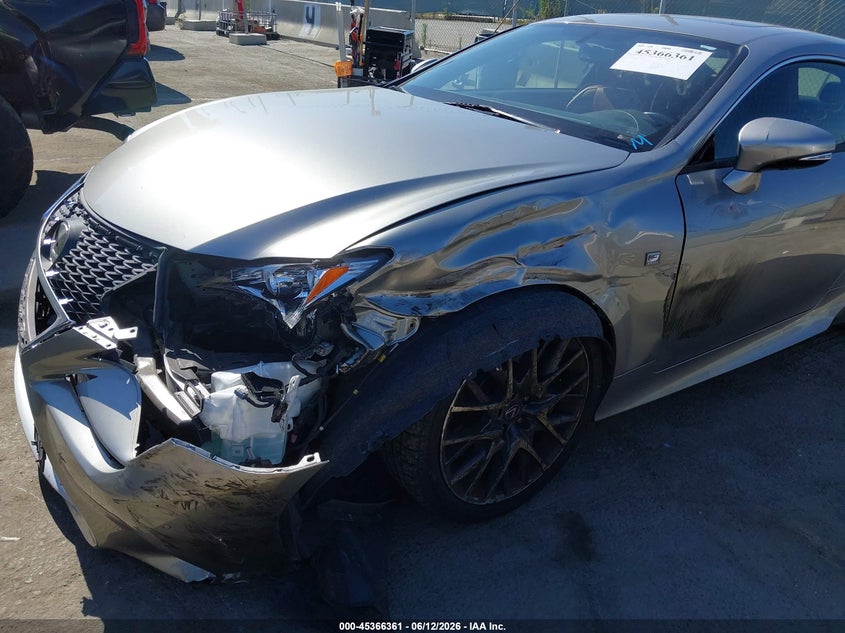 2016 Lexus Rc VIN JTHHA5BC4G5003550 IAAI salvage auction — LEFT FRONT, Salvage (California), sold $3,450 on 2026-07-15 (photo 6)