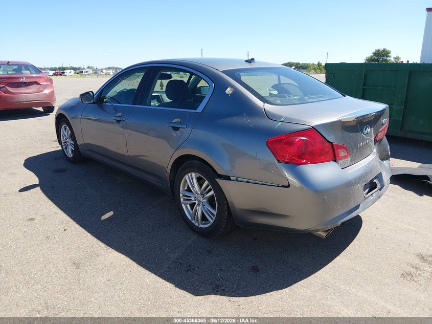2013 Infiniti G VIN JN1CV6AR7DM757316 IAAI salvage auction — REAR END, Salvage (Minnesota), sold $1,300 on 2026-08-24 (photo 3)