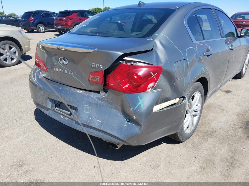 2013 Infiniti G VIN JN1CV6AR7DM757316 IAAI salvage auction — REAR END, Salvage (Minnesota), sold $1,300 on 2026-08-24 (photo 6)