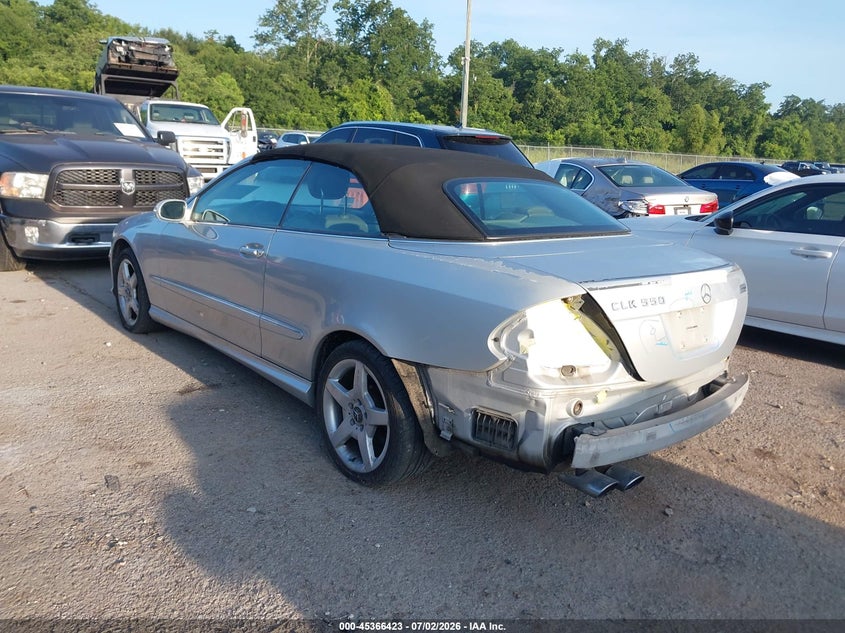 2007 Mercedes-benz Clk-klasse VIN WDBTK72F57T076869 IAAI salvage auction — REAR END, Salvage (Louisiana), sold $400 on 2026-07-28 (photo 3)