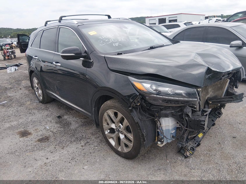 2019 Kia Sorento VIN 5XYPK4A58KG477198 IAAI salvage auction — FRONT END, Junk (Oklahoma), sold $2,850 on 2026-07-16 (photo 1)