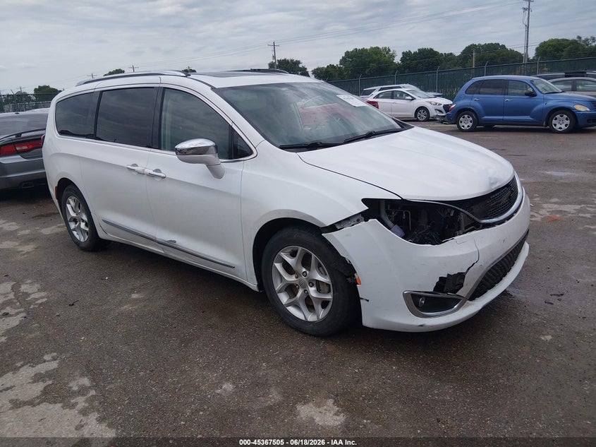 2020 Chrysler Pacifica VIN 2C4RC1GG0LR109737 IAAI salvage auction — FRONT END, Salvage (Oklahoma), sold $1,500 on 2026-07-24 (photo 1)