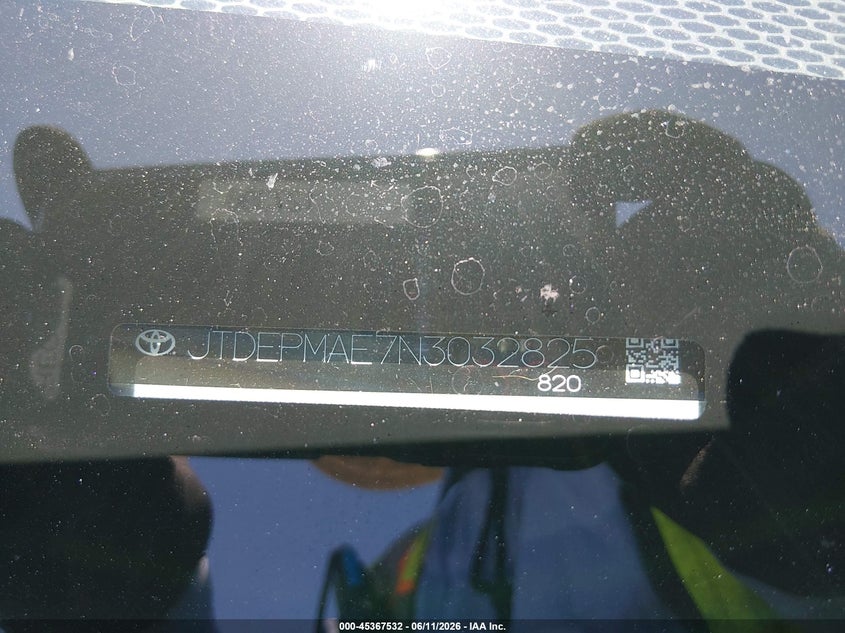 2022 Toyota Corolla VIN JTDEPMAE7N3032825 IAAI salvage auction — FRONT END, Salvage (California), sold $3,750 on 2026-07-06 (photo 9)
