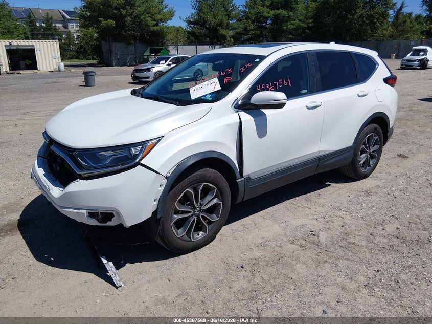 2020 Honda Cr-v VIN 5J6RW2H87LA020508 IAAI salvage auction — FRONT END, Salvage (New Jersey), sold $7,200 on 2026-07-31 (photo 2)