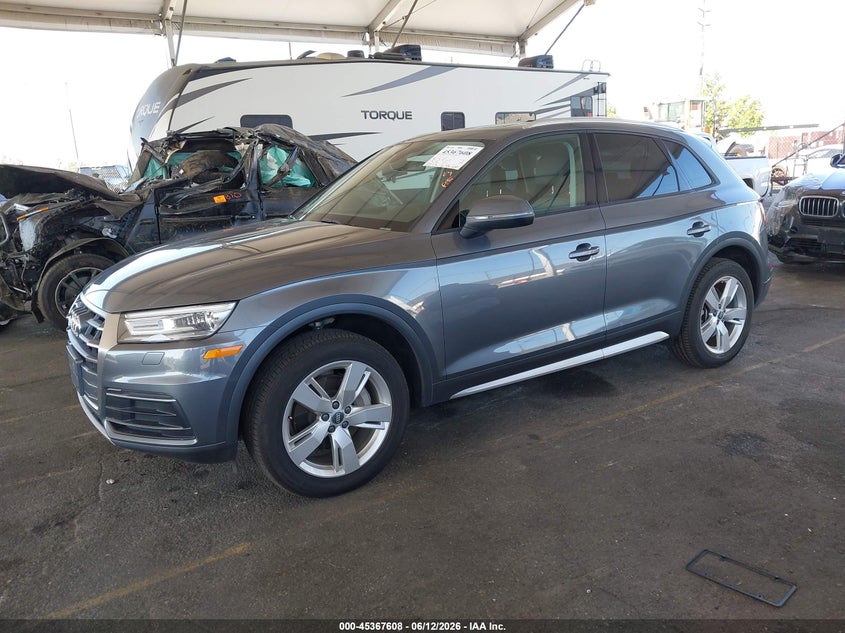 2018 Audi Q5 VIN WA1ANAFY0J2026154 IAAI salvage auction — SIDE, Salvage Title, sold $5,900 on 2026-07-28 (photo 2)