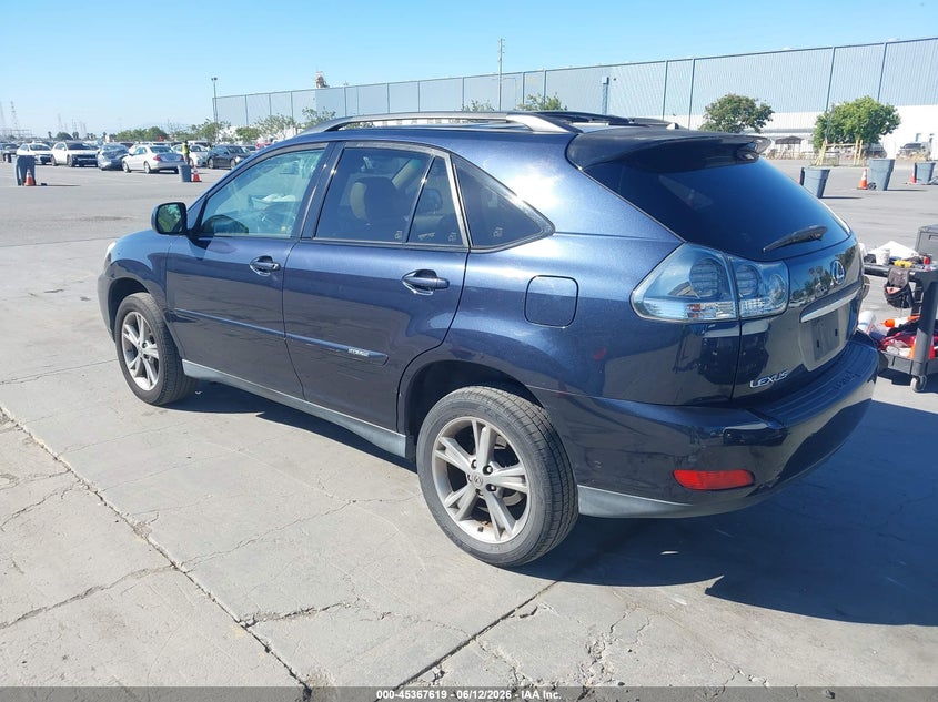 2007 Lexus Rx 400h VIN JTJHW31U772027275 IAAI salvage auction — VANDALISM, Salvage (California), sold $975 on 2026-07-13 (photo 3)