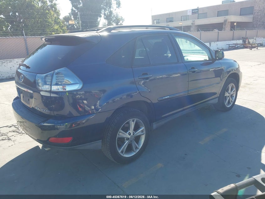 2007 Lexus Rx 400h VIN JTJHW31U772027275 IAAI salvage auction — VANDALISM, Salvage (California), sold $975 on 2026-07-13 (photo 4)