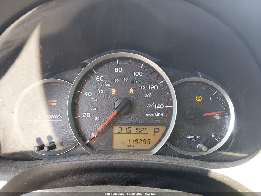 2013 Toyota Yaris VIN JTDKTUD39BB549528 IAAI salvage auction — NORMAL WEAR, Salvage Title, sold $3,700 on 2026-07-17 (photo 7)