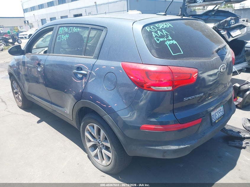 2016 Kia Sportage VIN KNDPB3AC6G7829353 IAAI salvage auction — FRONT END, Salvage Title, sold $1,600 on 2026-07-15 (photo 3)