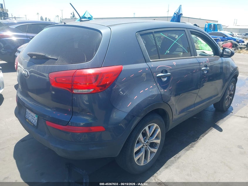 2016 Kia Sportage VIN KNDPB3AC6G7829353 IAAI salvage auction — FRONT END, Salvage Title, sold $1,600 on 2026-07-15 (photo 4)