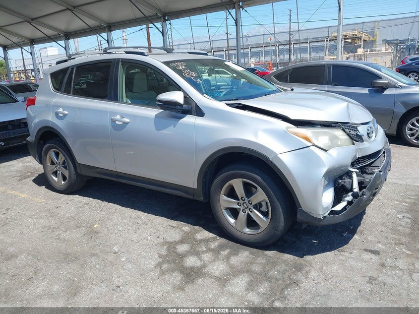 2015 Toyota Rav 4 VIN JTMWFREV3FD053424 IAAI salvage auction — FRONT & REAR, Salvage Title, sold $2,950 on 2026-07-21 (photo 1)