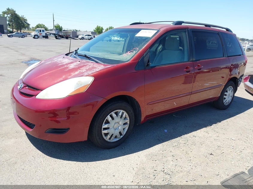 2010 Toyota Sienna VIN 5TDKK4CC4AS343604 IAAI salvage auction — REAR END, Salvage (California), sold $1,100 on 2026-07-29 (photo 2)