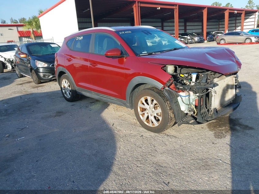 2019 Hyundai Tucson VIN KM8J3CA43KU888054 IAAI salvage auction — FRONT END, Rebuildable (Florida), sold $3,000 on 2026-07-29 (photo 1)
