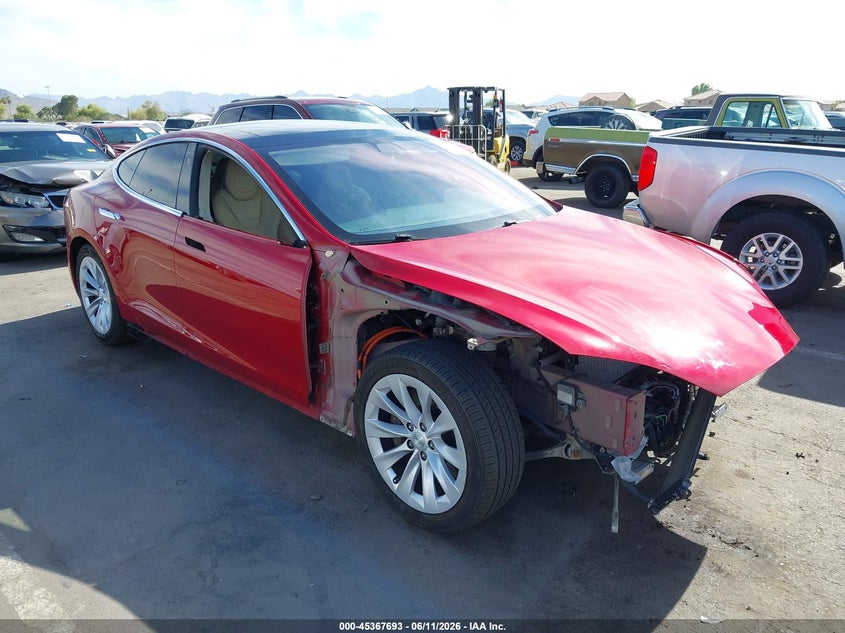 2017 Tesla Model s VIN 5YJSA1E27HF208198 IAAI salvage auction — FRONT END, Salvage (Arizona), sold $4,150 on 2026-07-28 (photo 1)