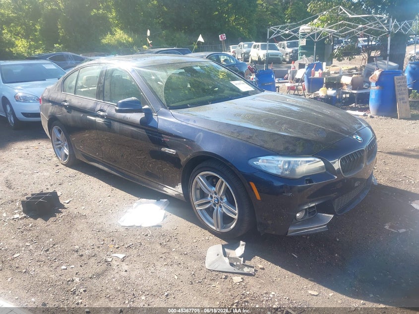 2015 BMW 5er VIN WBAKP9C54FD979634 IAAI salvage auction — LEFT SIDE, Salvage Title, sold $450 on 2026-07-28 (photo 1)