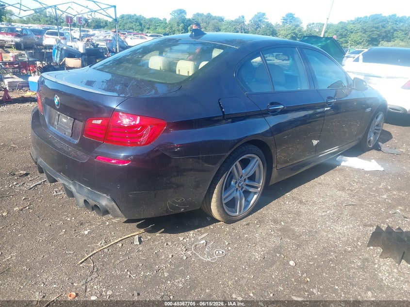 2015 BMW 5er VIN WBAKP9C54FD979634 IAAI salvage auction — LEFT SIDE, Salvage Title, sold $450 on 2026-07-28 (photo 4)