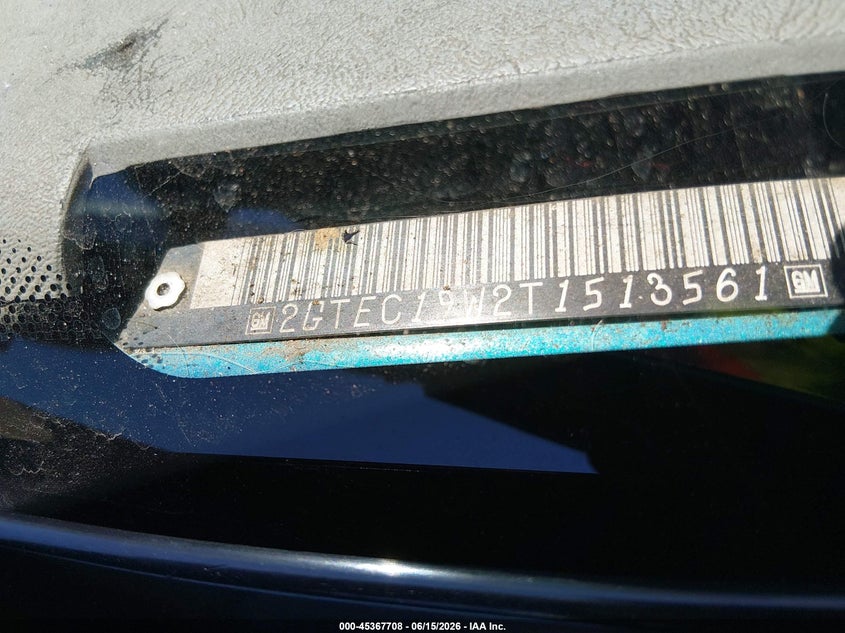 1996 Gmc SIERRA VIN 2GTEC19W2T1513561 IAAI salvage auction — FRONT END, Salvage (California), sold $400 on 2026-07-29 (photo 9)