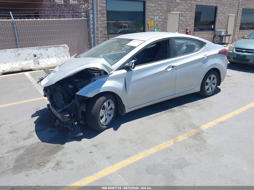 2016 Hyundai Elantra VIN KMHDH4AE3GU481310 IAAI salvage auction — THEFT, Salvage (California), sold $250 on 2026-07-13 (photo 2)