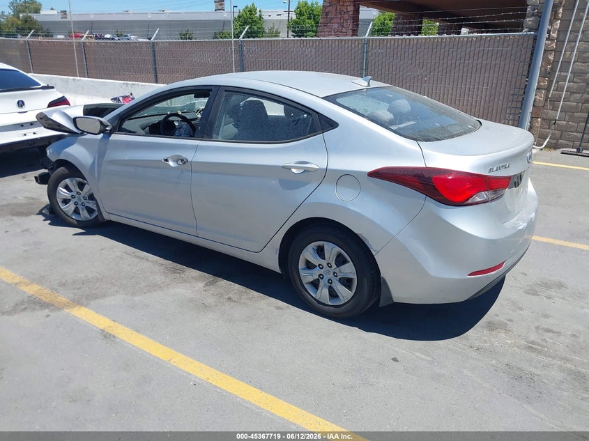 2016 Hyundai Elantra VIN KMHDH4AE3GU481310 IAAI salvage auction — THEFT, Salvage (California), sold $250 on 2026-07-13 (photo 3)
