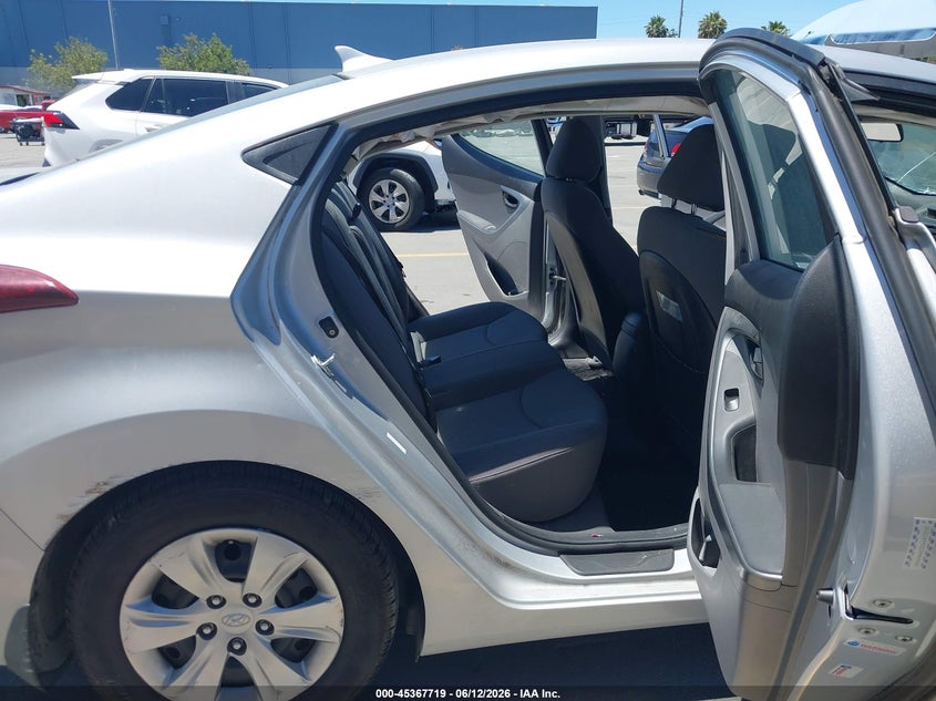 2016 Hyundai Elantra VIN KMHDH4AE3GU481310 IAAI salvage auction — THEFT, Salvage (California), sold $250 on 2026-07-13 (photo 8)
